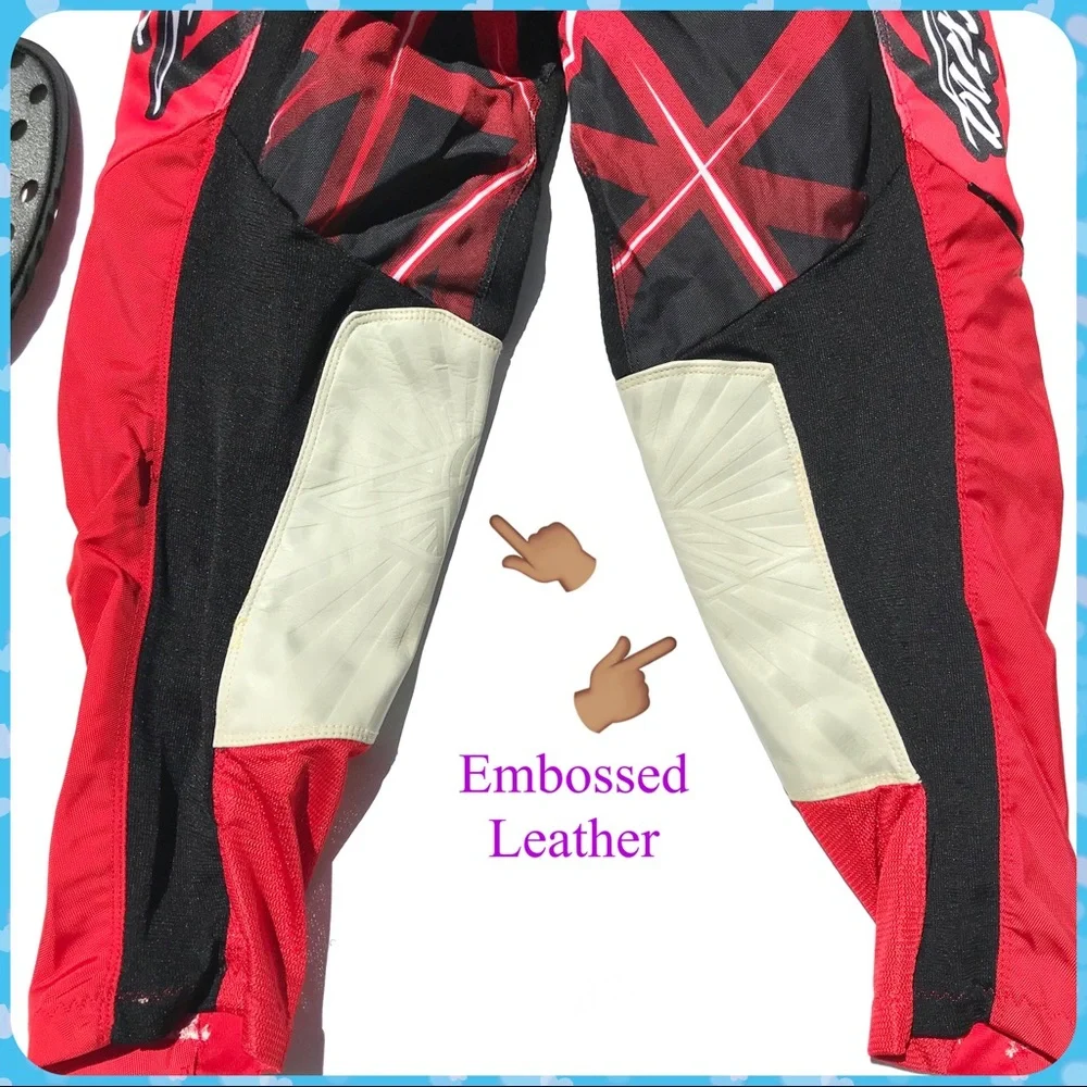 New FLY RACING Red Black Motocross Pants Motor Sports Gear Unisex Size 28 S